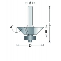 105-6 HM KANTENFREES ONDER HOEK , D= 22,2, A= 22