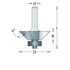 105-6 HM KANTENFREES ONDER HOEK , D= 22,2, A= 22