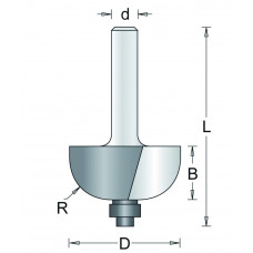 85-8 HM HOLPROFIELFREES , D= 28,6, R= 9,5