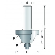 91-8 HM PROFIELFREES TYPE G , D= 25,4, R= 4