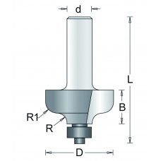 95-8 HM PROFIELFREES TYPE N , D= 28,6, R2= 4, R1= 4