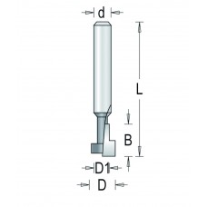 150-8 HM SLEUTELGAT PROFIELFREES , D= 9,5, L= 45