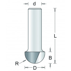 60-8 HM HOLPROFIELFREES , D= 3,2, R= 1,6