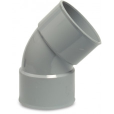 BOCHT 45&deg; PVC-U 75 MM LIJMMOF GRIJS KOMO