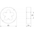 HSS RONDE SNIJPLAAT METRISCH FIJN MF10 X 1,25