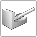 HM-STIFTFREES, MODEL F Z6 / KRUISVERTAND / ø12,7 X 25 X 70 X ø6MM