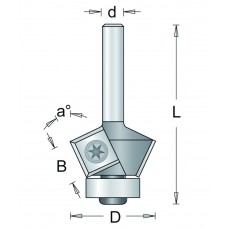 206-8 HM KANTENFREES MET WISSELMESSEN ONDER HOEK , D= 27, A= 45