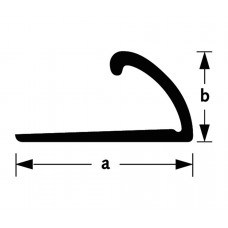 AFDEKSTRIP ALUMINIUM ZILVER GEANODISEERD 26X13,5MM 100CM