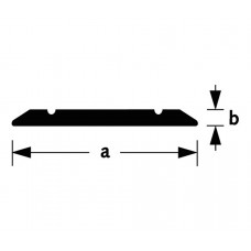 AFDEKSTRIP ALUMINIUM ZILVER GEANODISEERD 30X2MM 100CM