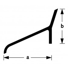 LEKDORPEL SDB350/1 ALUMINIUM BRUTE 25X19MM 100CM