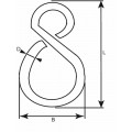 GESLOTEN S-HAAK 1,3MM 15X09MM ME / 205-15M