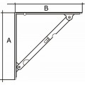 PLANKDRAGER - OPVOUWBAAR - 400 X 160MM WIT - ES 5140B