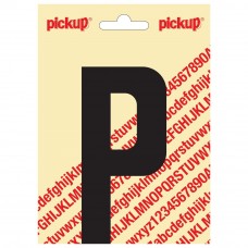 PICKUP NOBEL PLAKLETTER - P - ZWART - 120MM