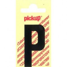 PICKUP NOBEL PLAKLETTER - P - ZWART - 60MM