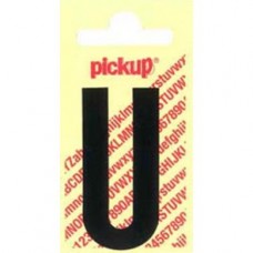 PICKUP NOBEL PLAKLETTER - U - ZWART - 60MM