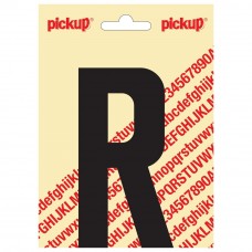 PICKUP NOBEL PLAKLETTER - R - ZWART - 90MM