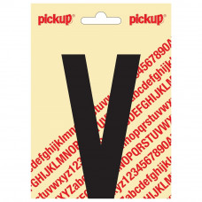 PICKUP NOBEL PLAKLETTER - V - ZWART - 90MM