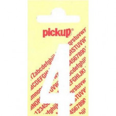 PICKUP NOBEL PLAKCIJFER - 4 - WIT - 90MM