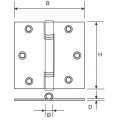 SCHARNIER MET KUNSTSTOF GELAGERDE PEN - 89X89 - VERZINKT H164-89891105