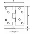 RVS KOGELSCHARNIER 89X89 RECHTE HOEK