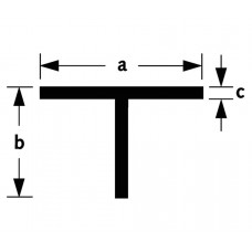 T-PROFIEL ALUMINIUM BRUTE 25X25X3MM 100CM