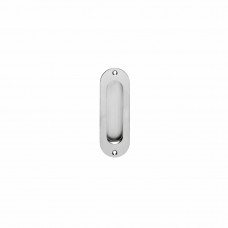 SCHUIFDEURKOM OVAAL 120X40MM MET SCHROEFGATEN RVS