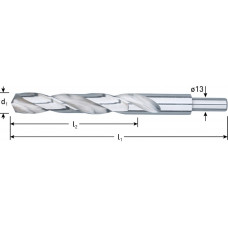 HSS-G SPIRAALBOOR, DIN 338, TYPE N, D2=13, ø13,5