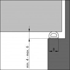 TOCHTBAND ELLEN D-WT (GROTE KIER 4 - 6 MM) - 7,5 METER