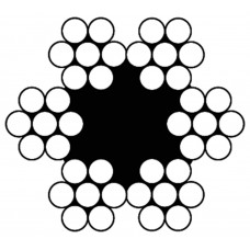 STAALKABEL 4X3 + TWK - 1 MM - ROL 500 METER - VERZINKT