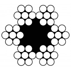 STAALKABEL 4X3 + TWK - 1 MM - ROL 500 METER - VERZINKT