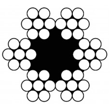 STAALKABEL 6X7 + TWK - 2 MM - ROL 500 METER - VERZINKT