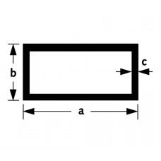 BUIS RECHTHOEKIG ALUMINIUM BRUTE 40X20X2MM 200CM
