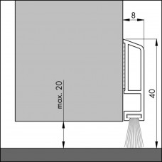 ELLEN DORPELPROFIEL PDS B ZK - DECO & COMFORT - WIT - 100CM