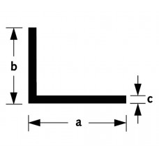 HOEKPROFIEL ONGELIJKZIJDIG ALUMINIUM BRUTE 30X20X2MM 100CM