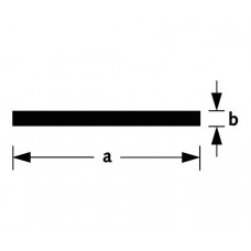 PLATPROFIEL ALUMINIUM BRUTE 25X3MM 100CM