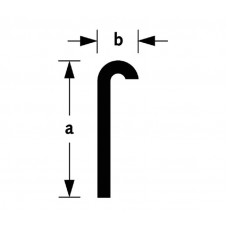 TAFELRANDPROFIEL SDB5 ALUMINIUM BRUTE 20X6MM 100CM