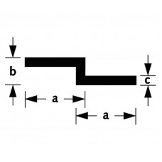 Z-PROFIEL ALUMINIUM BRUTE 14X8X14X2MM 100CM