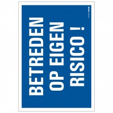 PICKUP BORD 23X33CM COMBINATIE BETREDEN OP EIGEN RISICO