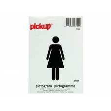 PICKUP DAMES PICTOGRAM STICKER - 100 X 100 MM