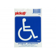 PICKUP ROLSTOEL TOEGANKELIJK PICTOGRAM STICKER - 100 X 100 MM