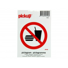 PICKUP VERBOD CONSUMPTIES PICTOGRAM STICKER - 100 X 100 MM