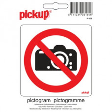 PICKUP VERBODEN TE FOTOGRAFEREN PICTOGRAM STICKER - 100 X 100 MM