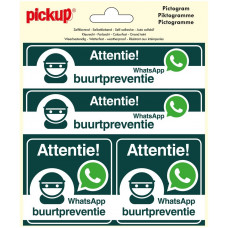 PICKUP WHATSAPP BUURTPREVENTIE (4 OP 1 VEL) - 150 X 150 MM