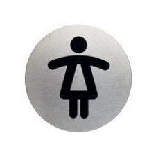 DURABLE PICTOGRAM RVS "WC DAMES" - 83MM