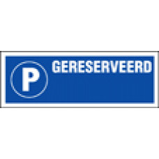 PICKUP PICTOGRAM 'PARKING GERESERVEERD' 33 X 12 CM