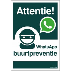 PICKUP WHATSAPP BUURTPREVENTIE BORD - 230 X 330 MM.