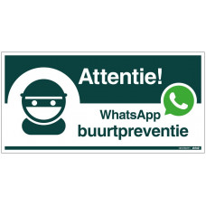 PICKUP WHATSAPP BUURTPREVENTIE BORD - 300 X 150 MM