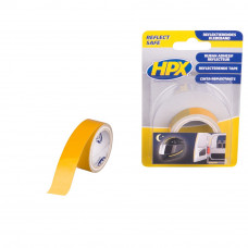HPX REFLECTERENDE TAPE GEEL 19MM -1.50 MTR.