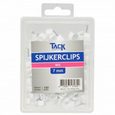 SPIJKERCLIP WIT 7MM 100 STUKS