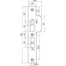 SLUITPLAAT P4119/17 LS AFGEROND